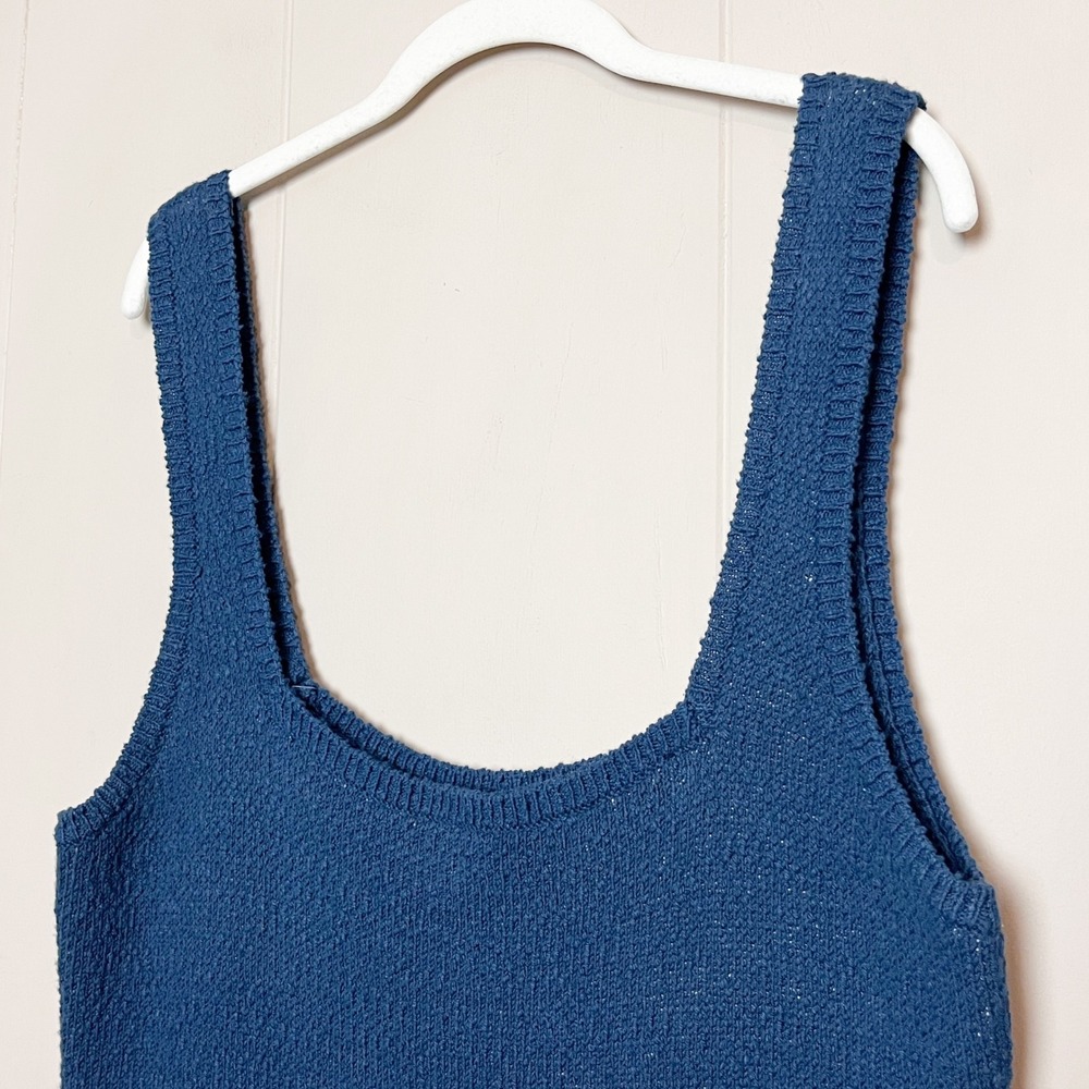 Anthropologie Sleeveless Scoop Neck Icon Mini Sweater Dress XL Knit Sailboat - Picture 5 of 13